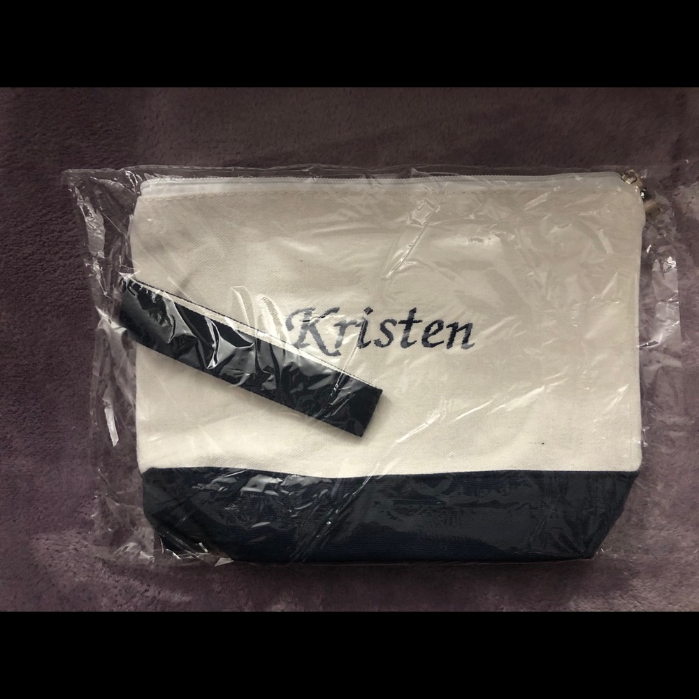 Kristen Monogrammed Cosmetic Pouch